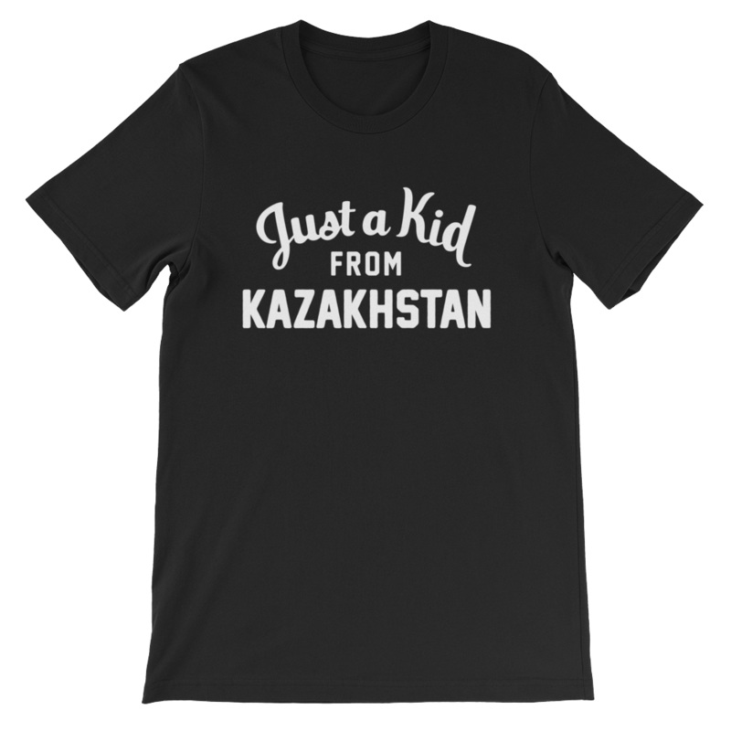 Unisex Black T-Shirt | Kazakhstan