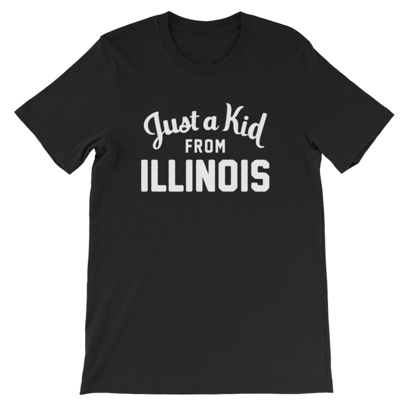 Unisex Black T-Shirt | Illinois