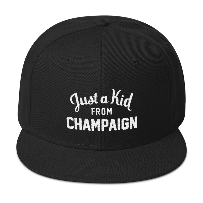 Black Snapback Hat | Champaign
