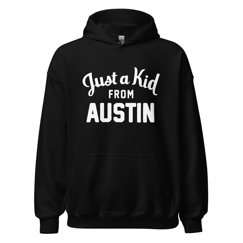 Unisex Black Hoodie Sweatshirt | Austin