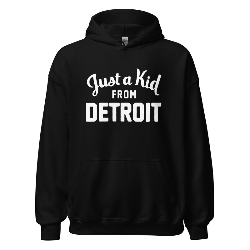 Unisex Black Hoodie Sweatshirt | Detroit