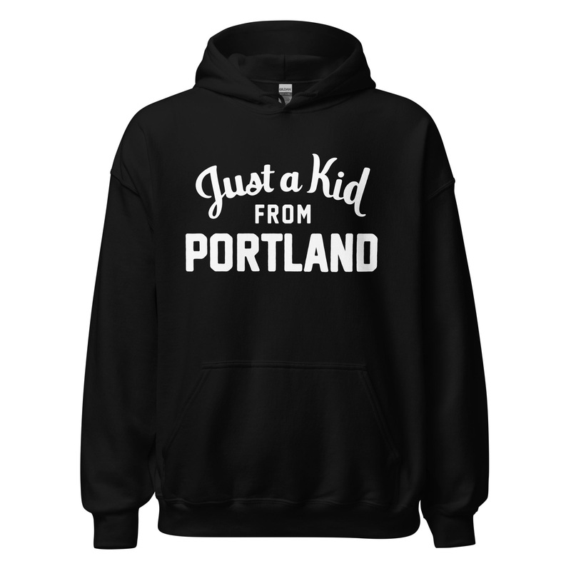 Unisex Black Hoodie Sweatshirt | Portland