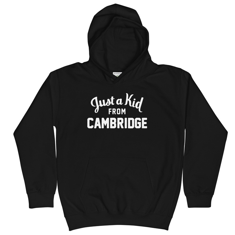 Unisex Black Kids Hoodie | Cambridge