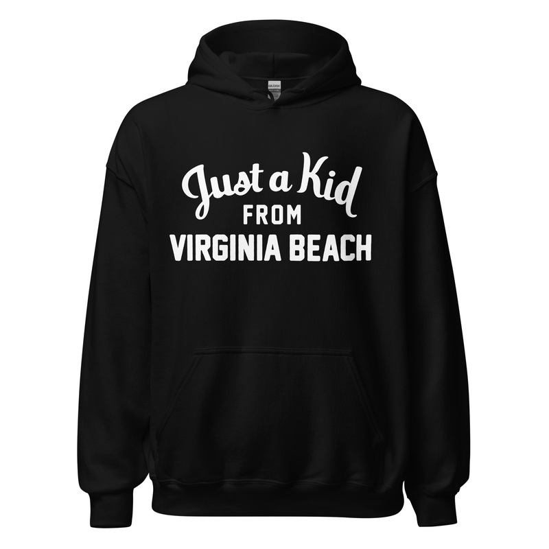 Unisex Black Hoodie Sweatshirt | Virginia Beach