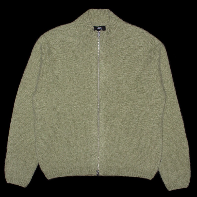 Brushed Mock Full Zip Sweater