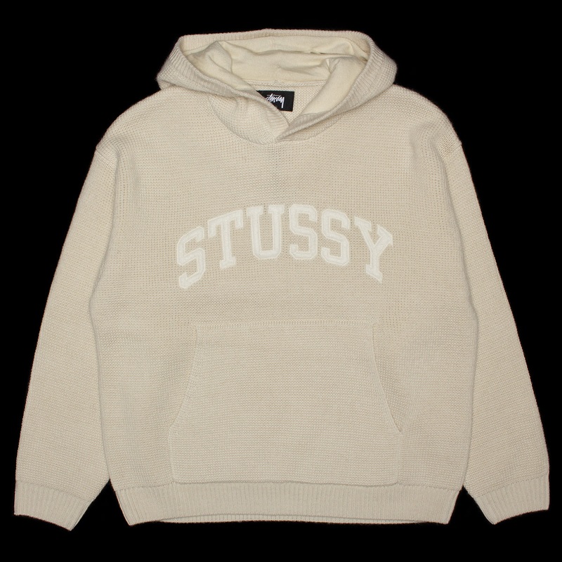 Felt Patch Knit Hoodie