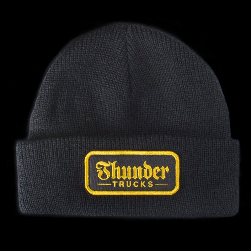 Script Patch Cuff Beanie