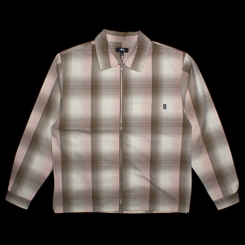 Shadow Plaid Zip Shirt