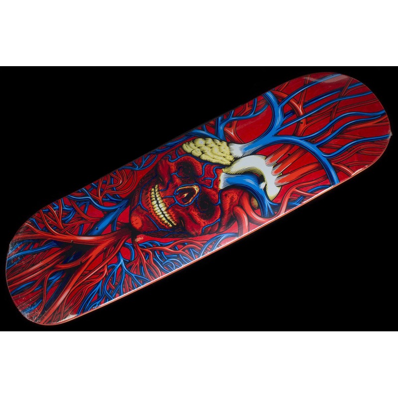 Heart Skull Deck Red 8.25