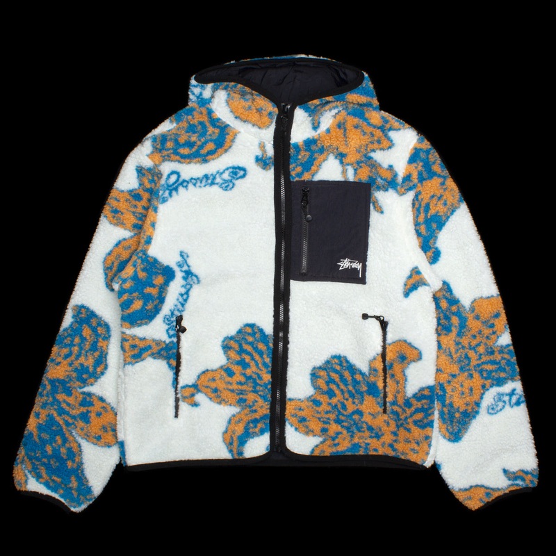 Floral Sherpa Hood Jacket