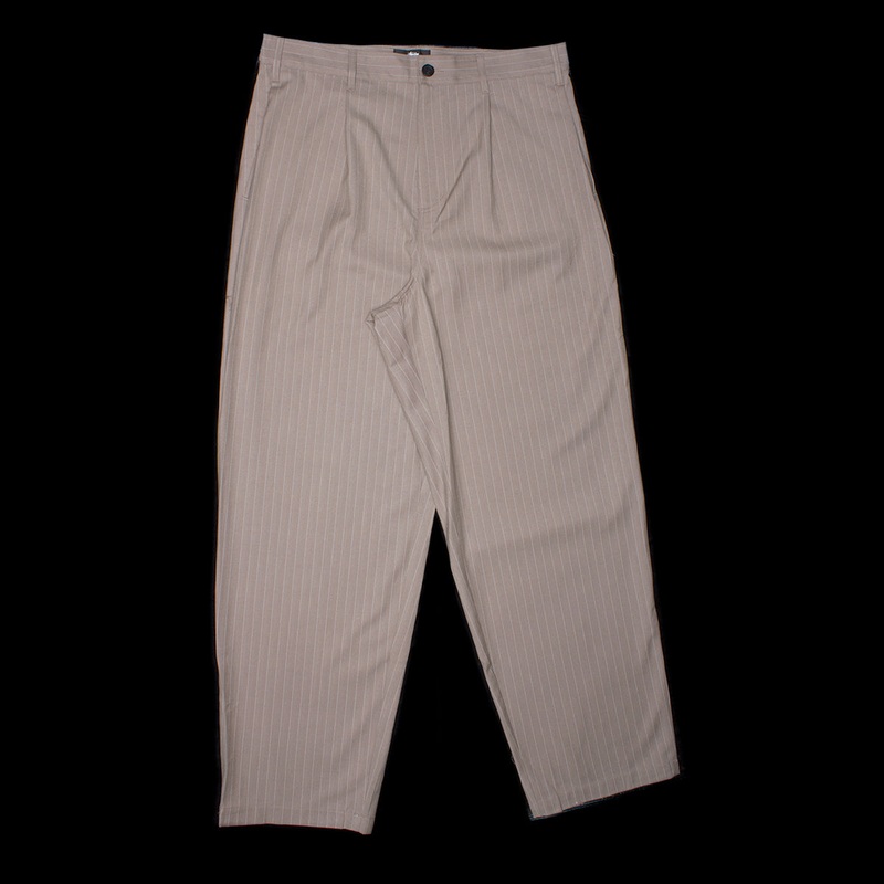 Striped Volume Pleated Trouser