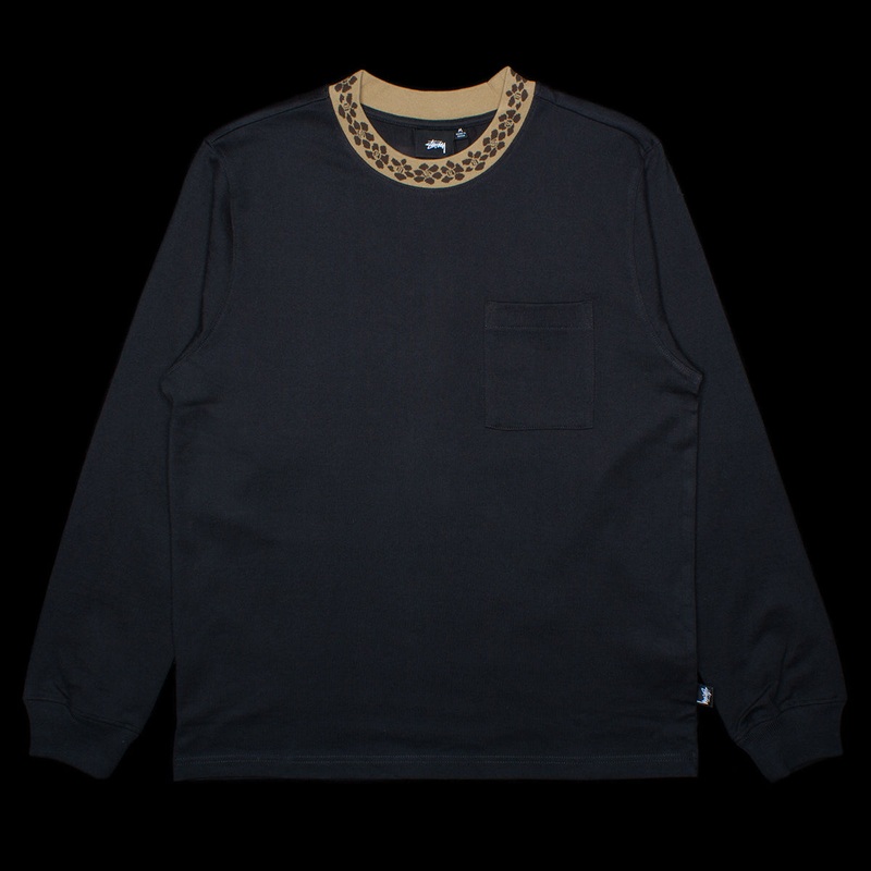 Flower Mock Neck L/S Crew