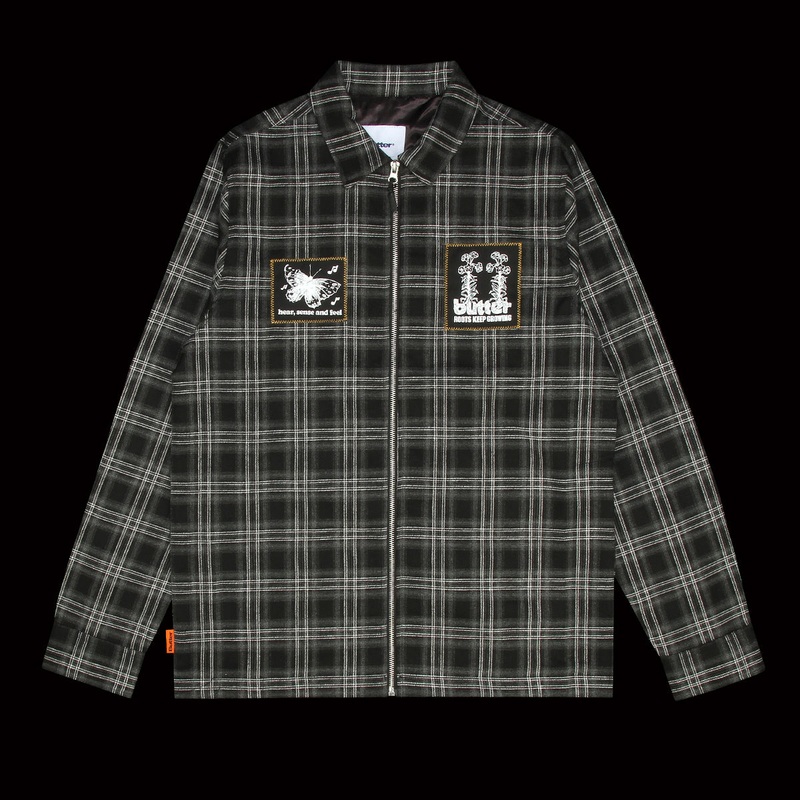 Melody Plaid Zip Overshirt