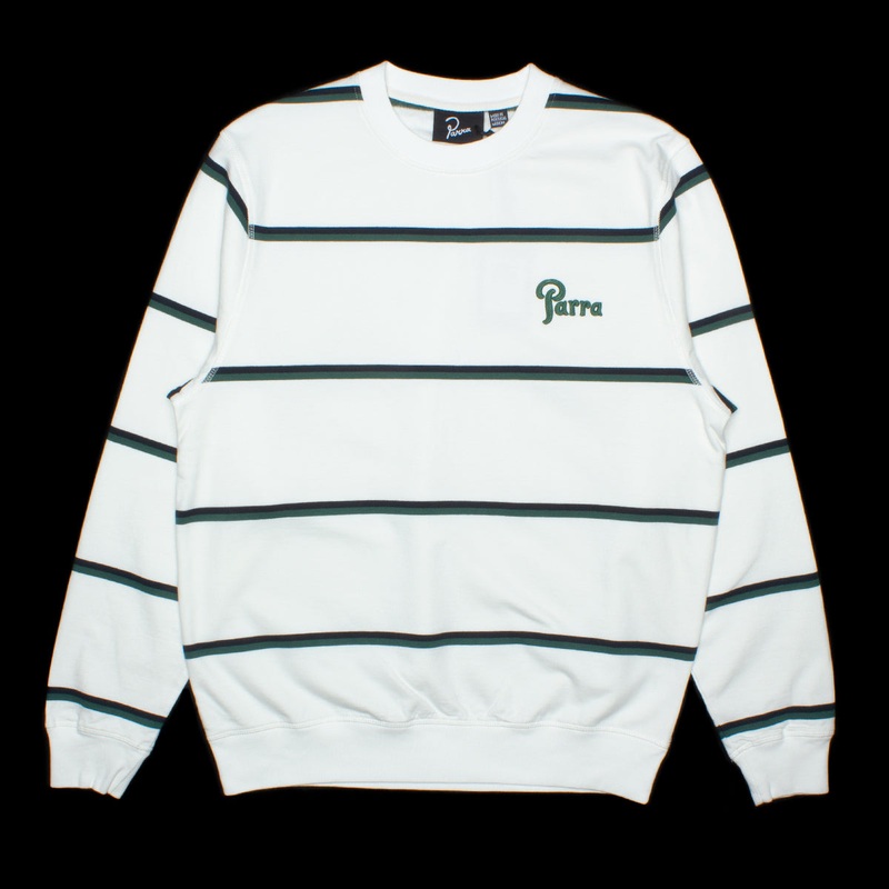Fancy Logo Striped Crewneck