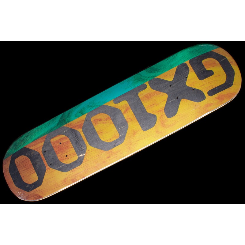 Split Veneer Teal/Yellow (Black) Deck 8.25″