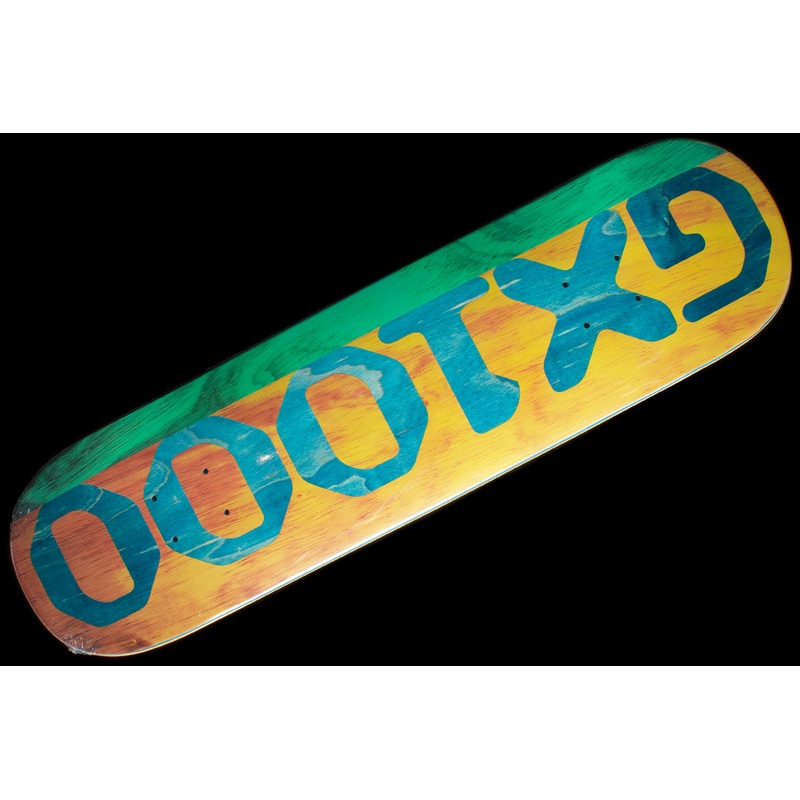 Split Veneer Teal/Yellow Deck (Blue) 8.25″