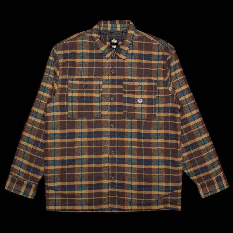 Flannel Quilted Lined Shirt Jacket