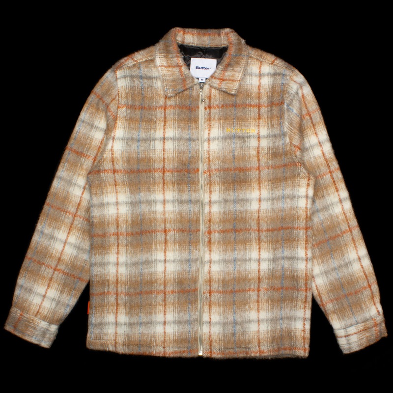 Plaid Flannel Zip Thru Shirt