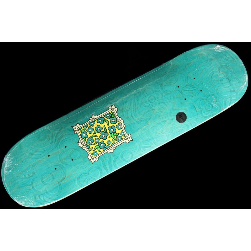 Flower Frame Embossed Teal Deck 8.25″