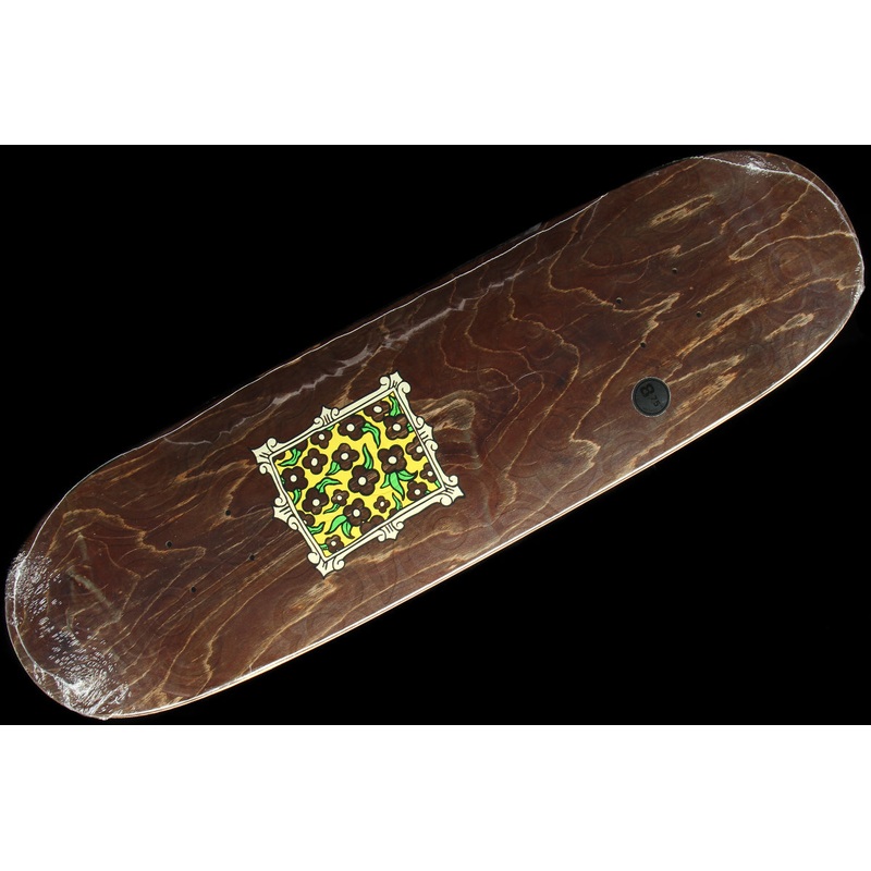 Shaped Flower Frame Embossed Brown Deck 8.75″