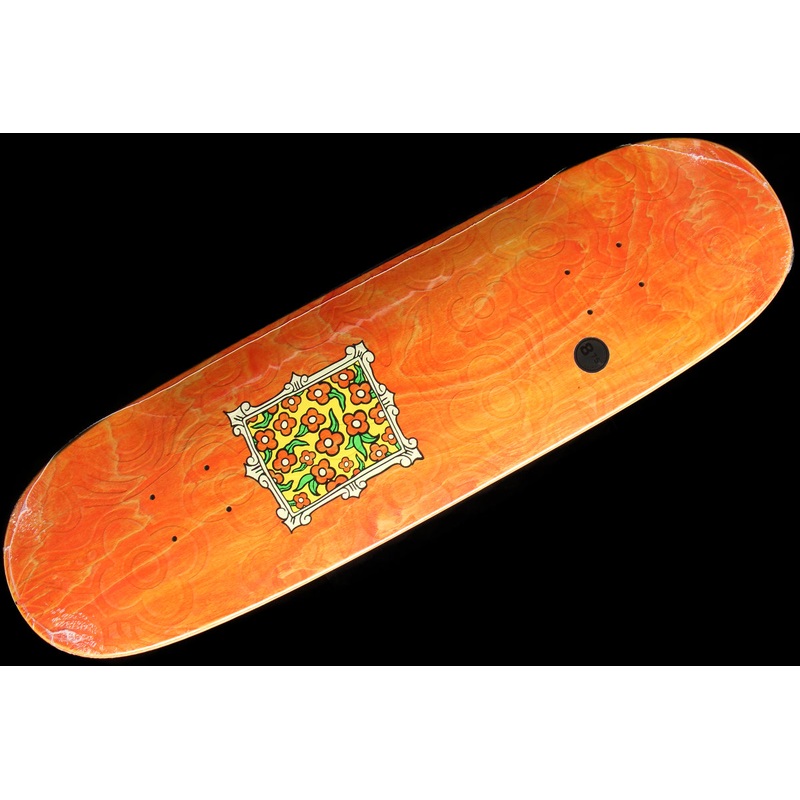 Shaped Flower Frame Embossed Orange Deck 8.75″