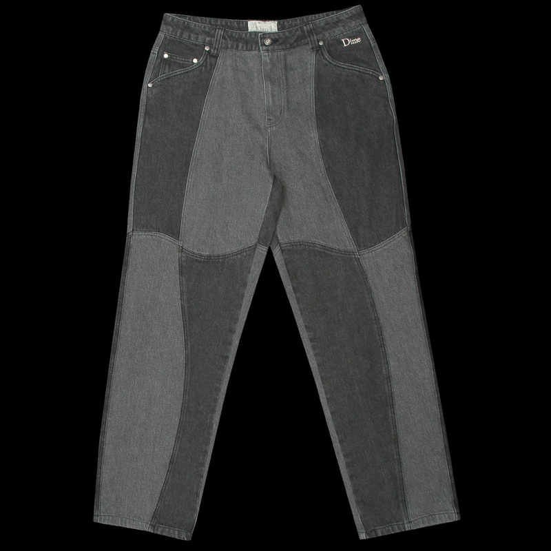 Blocked Relaxed Denim Pants