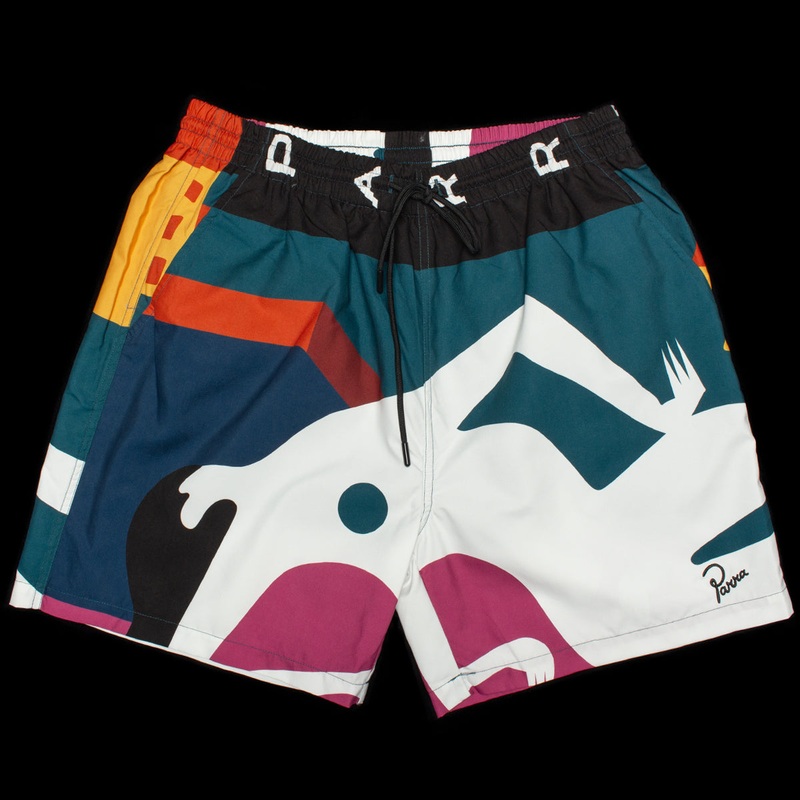 Bleached In White Swim Shorts