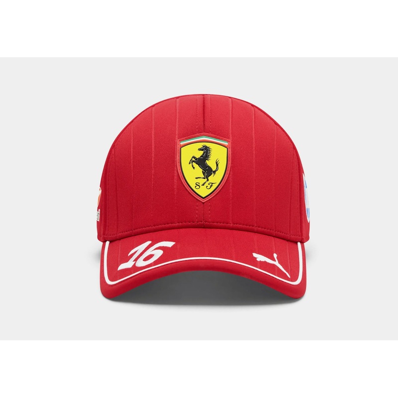 Ferrari Replica Leclerc Cap Mens Hat (Red/Yellow)