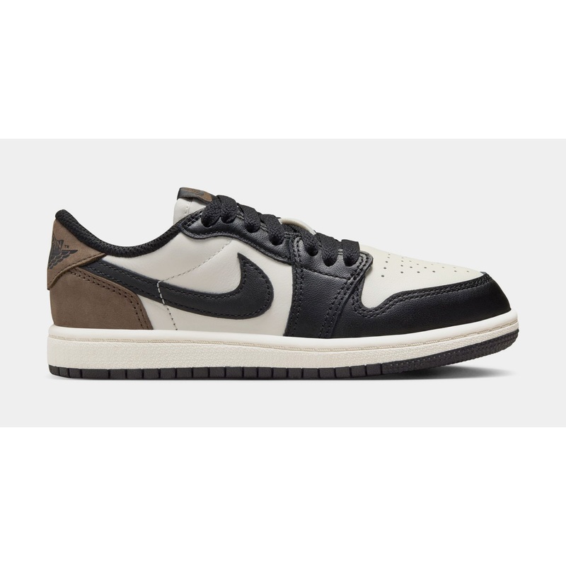 Air Jordan 1 Retro Low OG Mocha Preschool Lifestyle Shoes (Sail/Black/Dark Mocha)