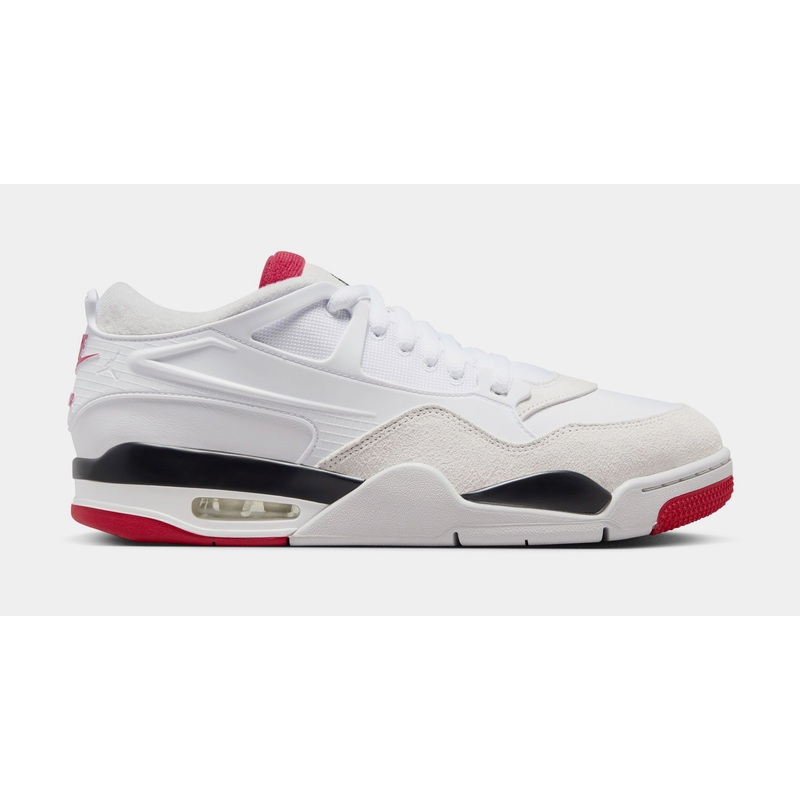 Air Jordan 4 RM Mens Basketball Shoes (White/Black/Neutral Grey/Varsity Red)