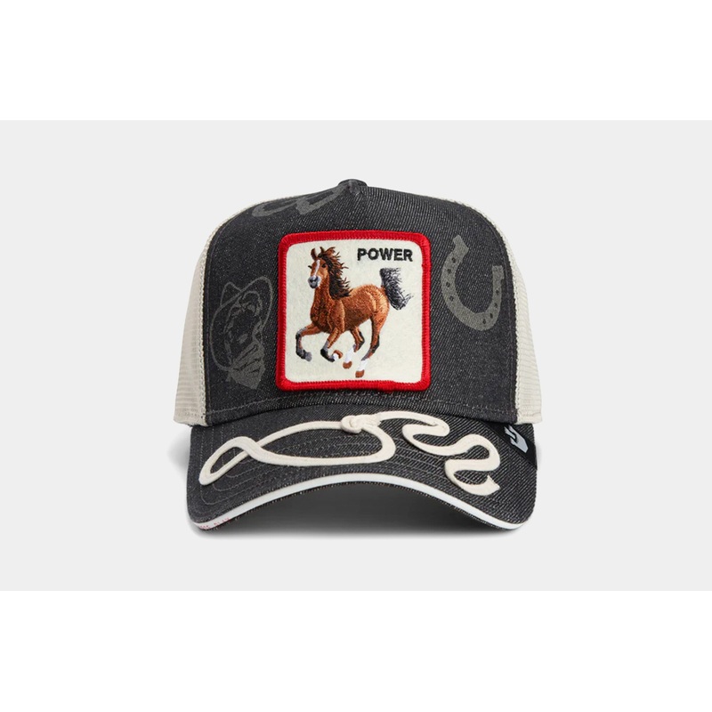 Full Throttle Trucker Mens Hat (Navy/Cream)