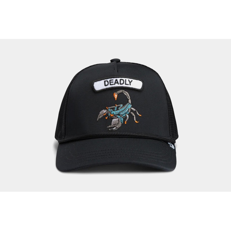 GB2 Deadly Scorpion Trucker Mens Hat (Black/Blue)