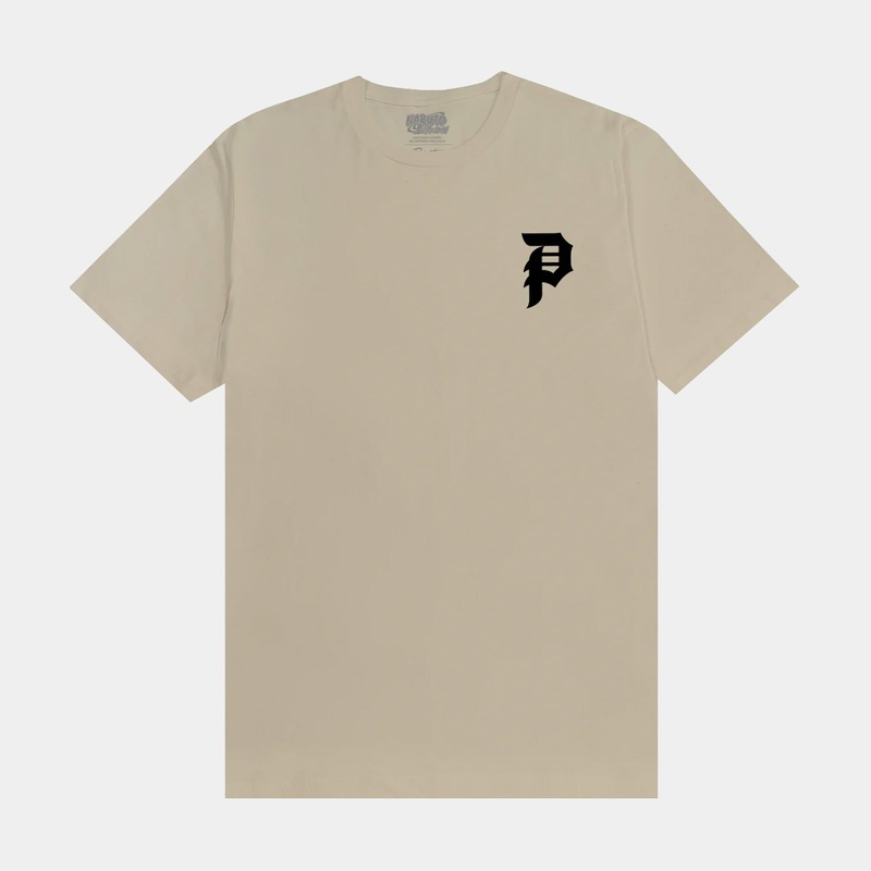 Naruto Beast Mens Short Sleeve Shirt (Khaki)