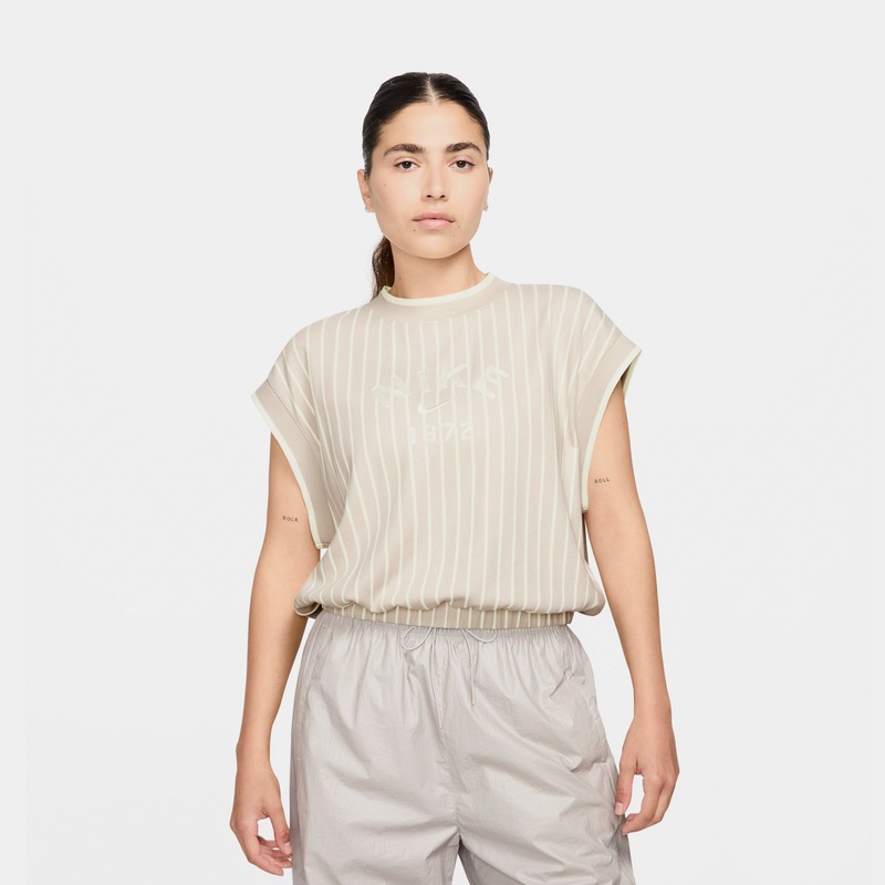 NSW Collection Loose Knit Tank Womens Short Sleeve (Light Orewood Brown/Sail/Barely Volt/White)