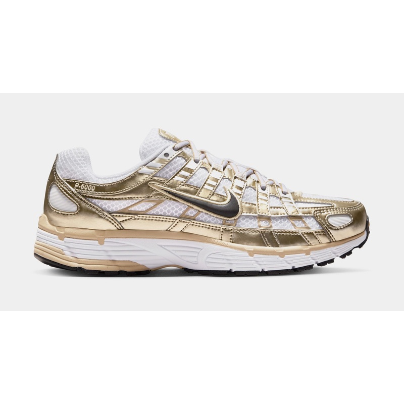 P-6000 Womens Running Shoes (White/Grain/Metallic Gold Grain/Black)