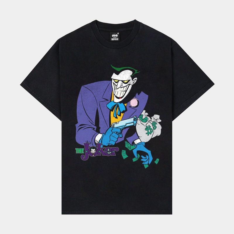 SP x Batman Joker Money Mens Short Sleeve Shirt (Black/Purple)