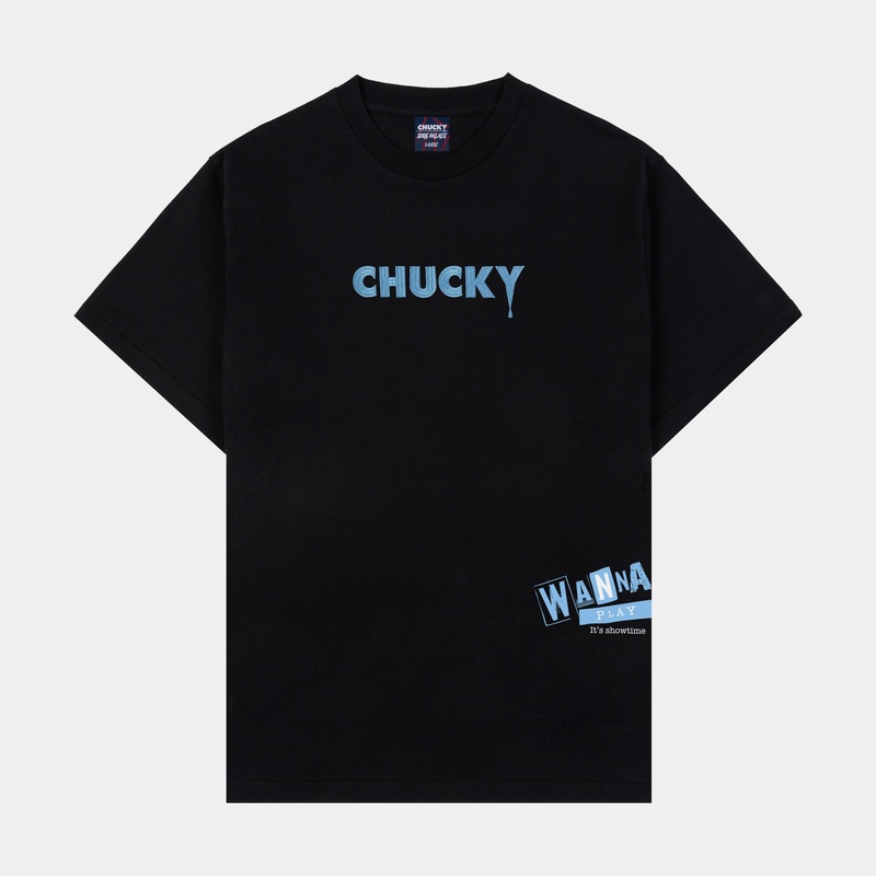 SP x Chucky Friends Mens Short Sleeve Shirt (Black/Blue)