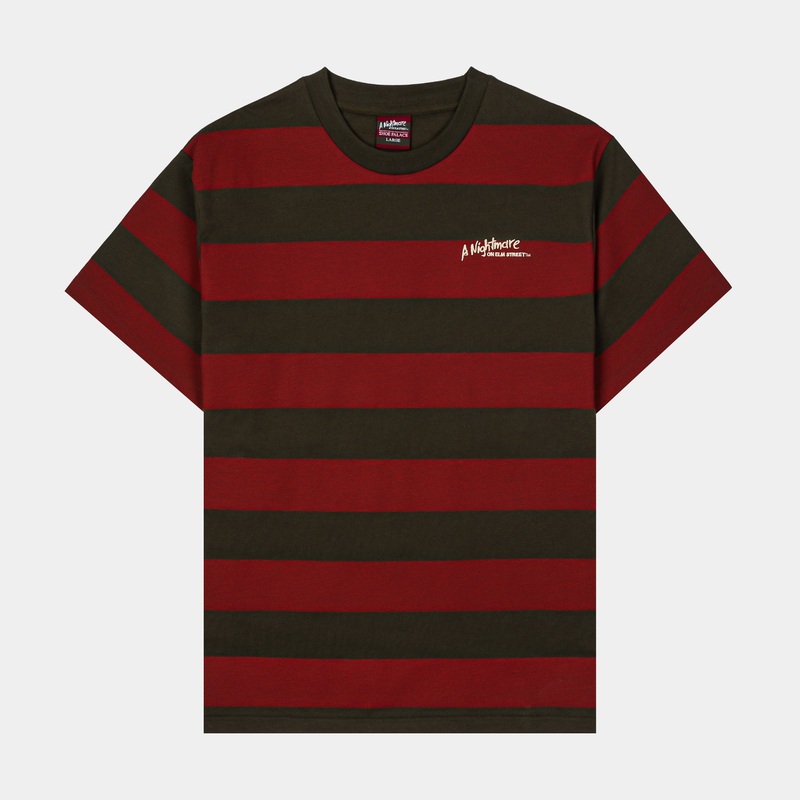 SP x Nightmare On Elm Street Sweater Mens Short Sleeve Shirt (Red/Olive)