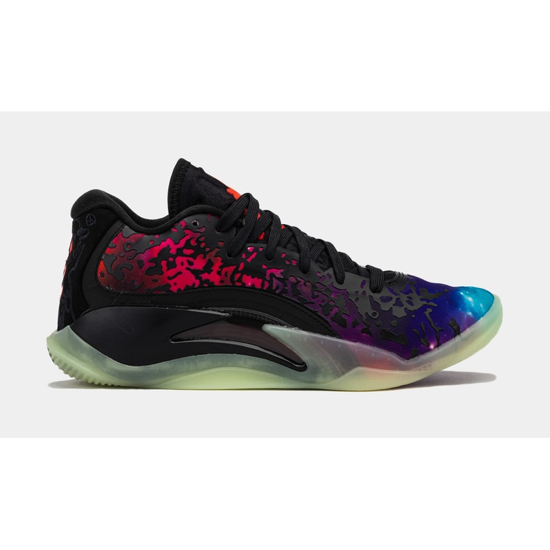 Zion 3 Solar Red Grade School Basketball Shoes (Black/Solar Red/Vivid Purple/Barely Volt)