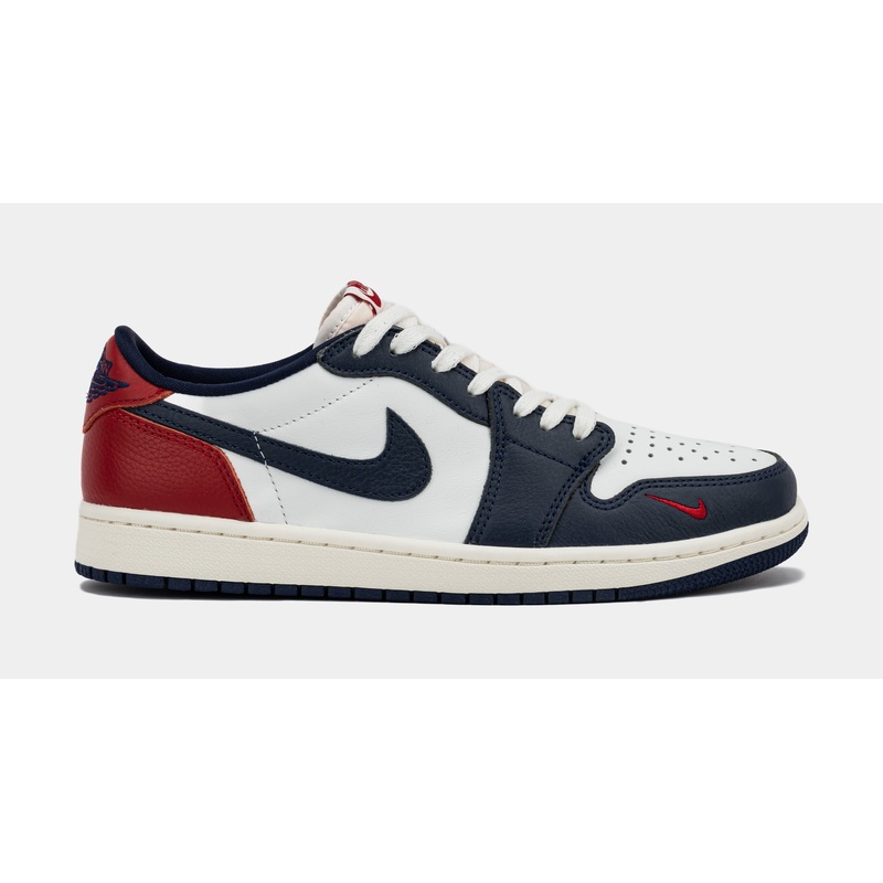 Air Jordan 1 Retro Low OG Howard University Mens Lifestyle Shoes (Gym Red/Midnight Navy)