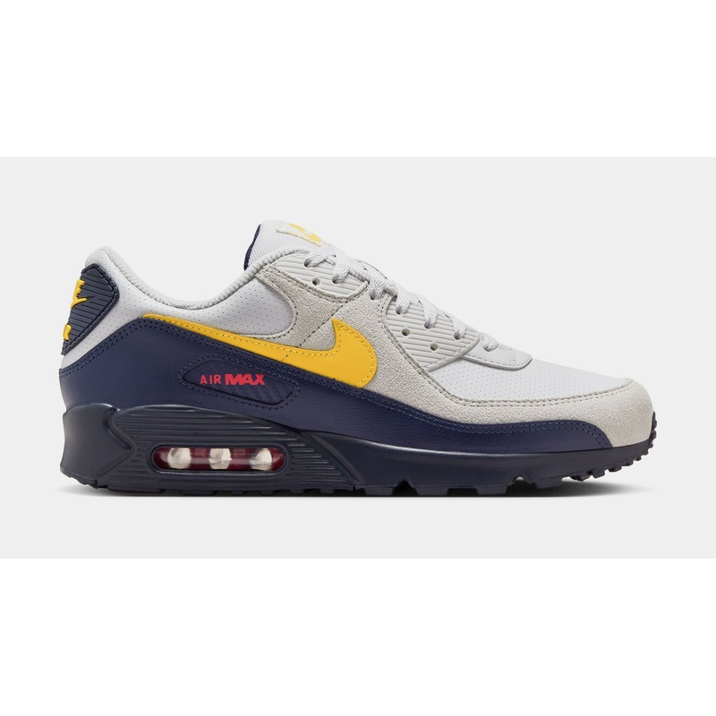 Air Max 90 Mens Running Shoes (Neutral Grey/Tour Yellow/Obsidian)