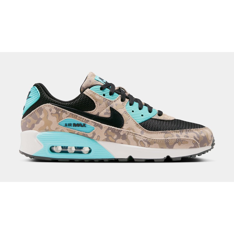 Air Max 90 Premium Camo Mens Running Shoes (Sanddrift/Black/Aurora Green/Khaki/Mink)
