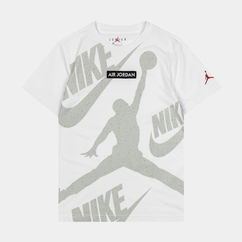 AJ4 Retro Engineered Grade School Short Sleeve Shirt (Beige/Black)