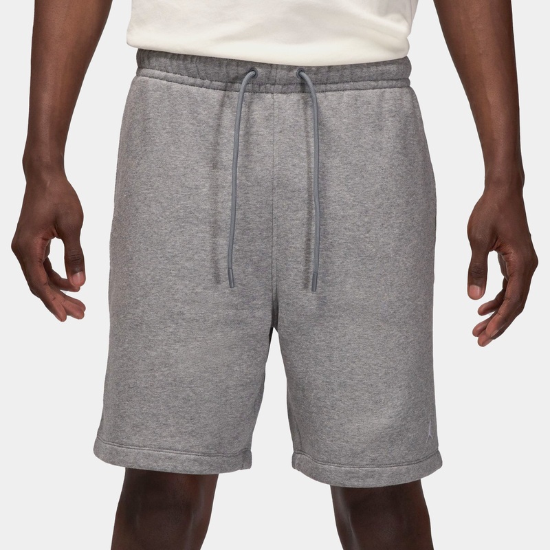 Brooklyn Fleece Mens Shorts (Carbon Heather/White)