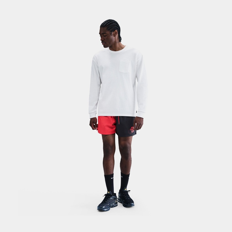 Club 5″ Flow Mens Shorts (University Red/Black/Black)