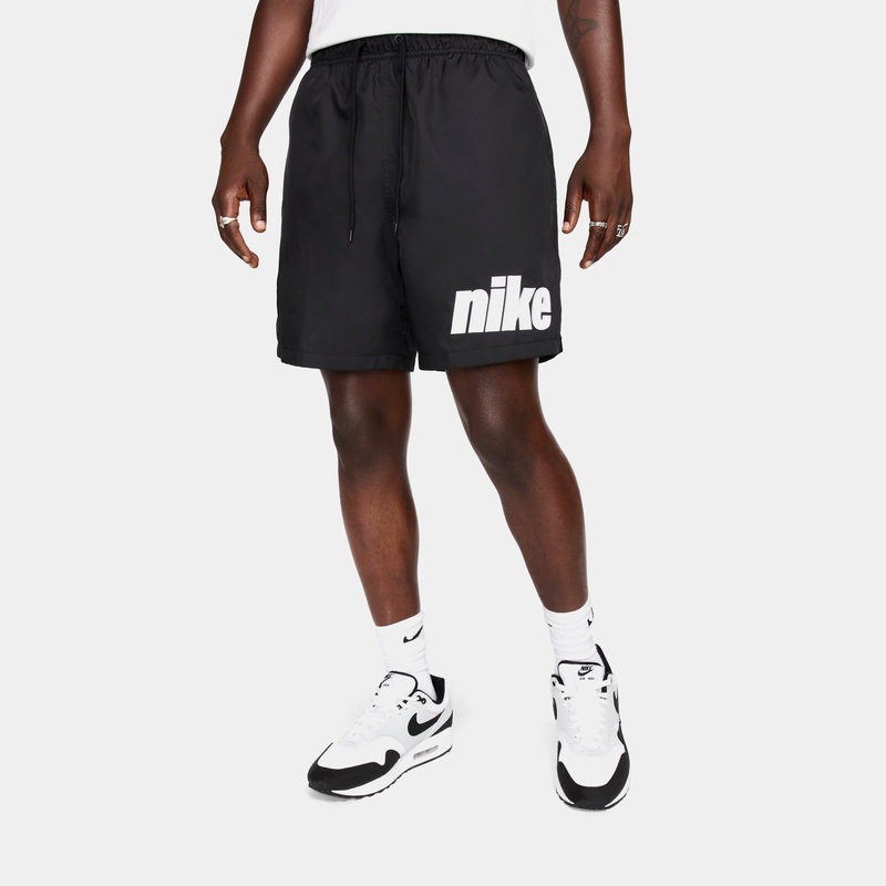 Club Flow Woven 2.0 Mens Shorts (Black/White)