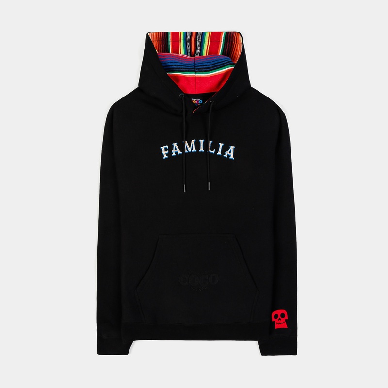 Coco By  Familia Pullover Mens Hoodie (Black/Orange)