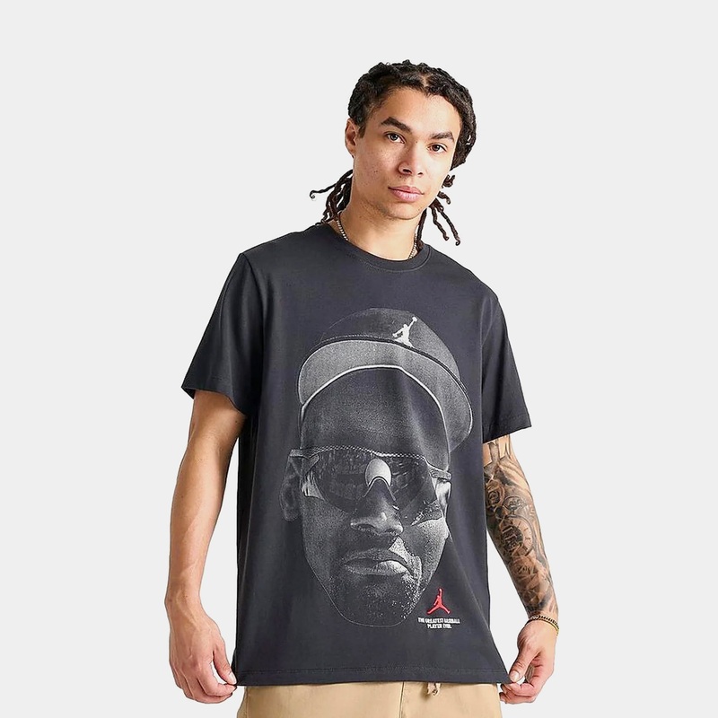 Diamond 45 Greatest Baseball Player Mens Short Sleeve Shirt (Black/Grey)