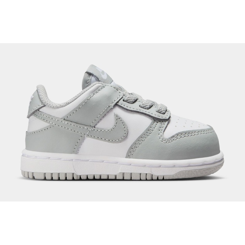 Dunk Low Infant Toddler Lifestyle Shoes (White/White/Light Smoke Grey)