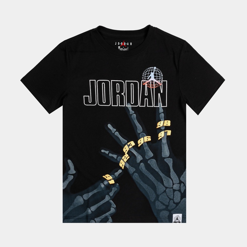 MJ Roadtrip X Ray Grade School Short Sleeve Shirt (Black/Grey)